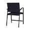 Lesro Newport Wide Hip Chair Metal Frame, Black, OH Navy Upholstery NP1261 - alternate 3